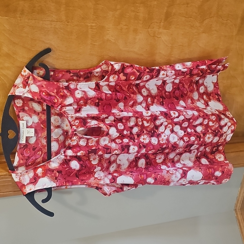 Coldwater Creek, Sleeveless blouse,  S, Pink Floral